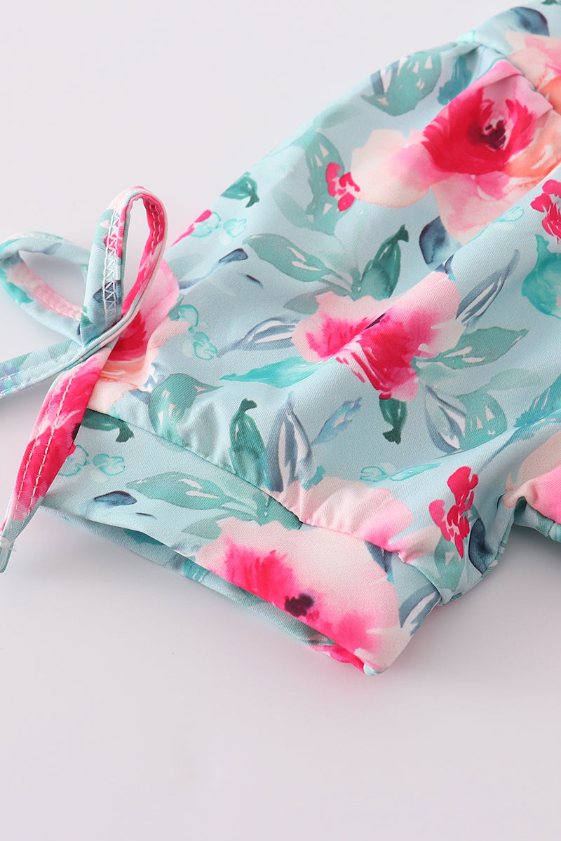 Girls Rose Garden Print 2pc Swimsuit