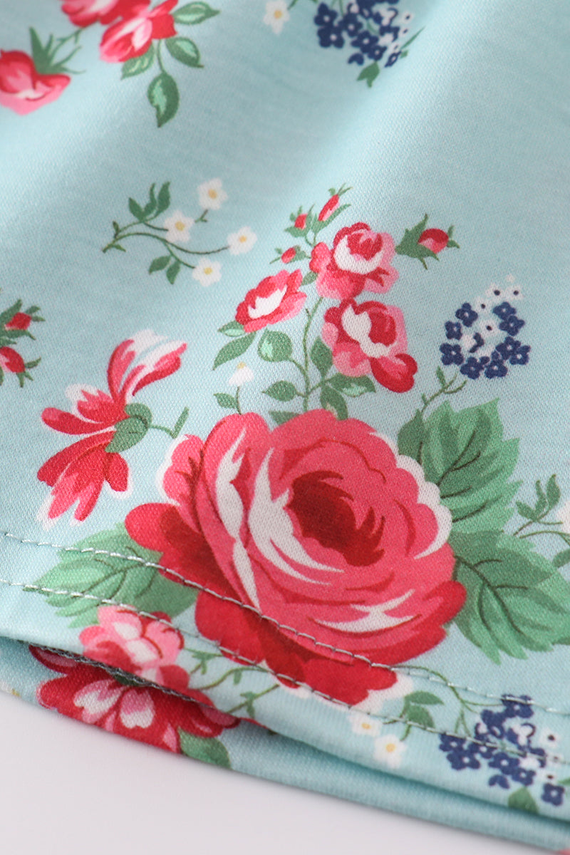 Girls Smocked Rosebud Bloomer Set