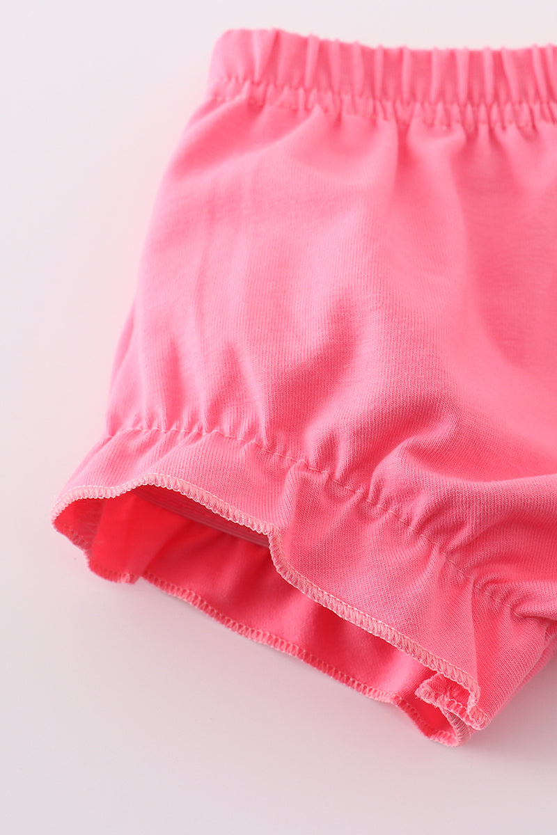 Girls Smocked Rosebud Bloomer Set