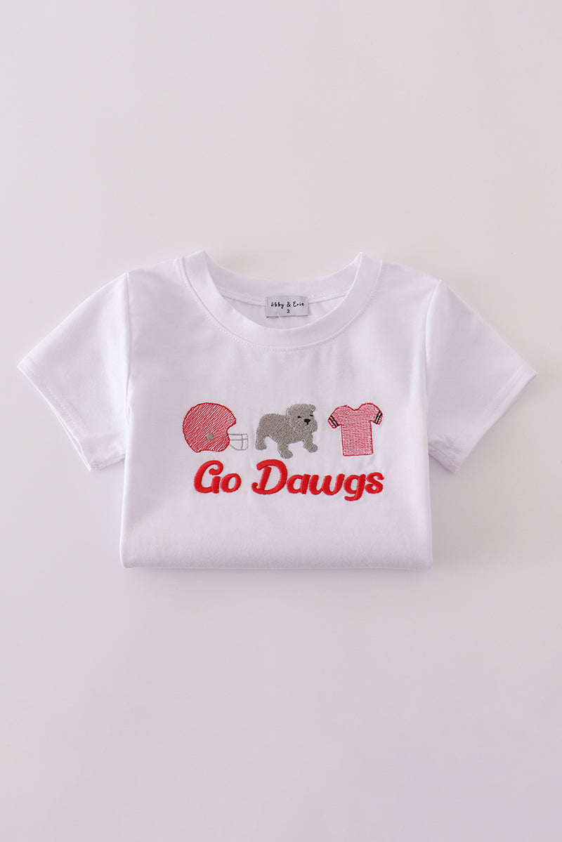 Boys Go Dawgs Georgia Embroidered Set