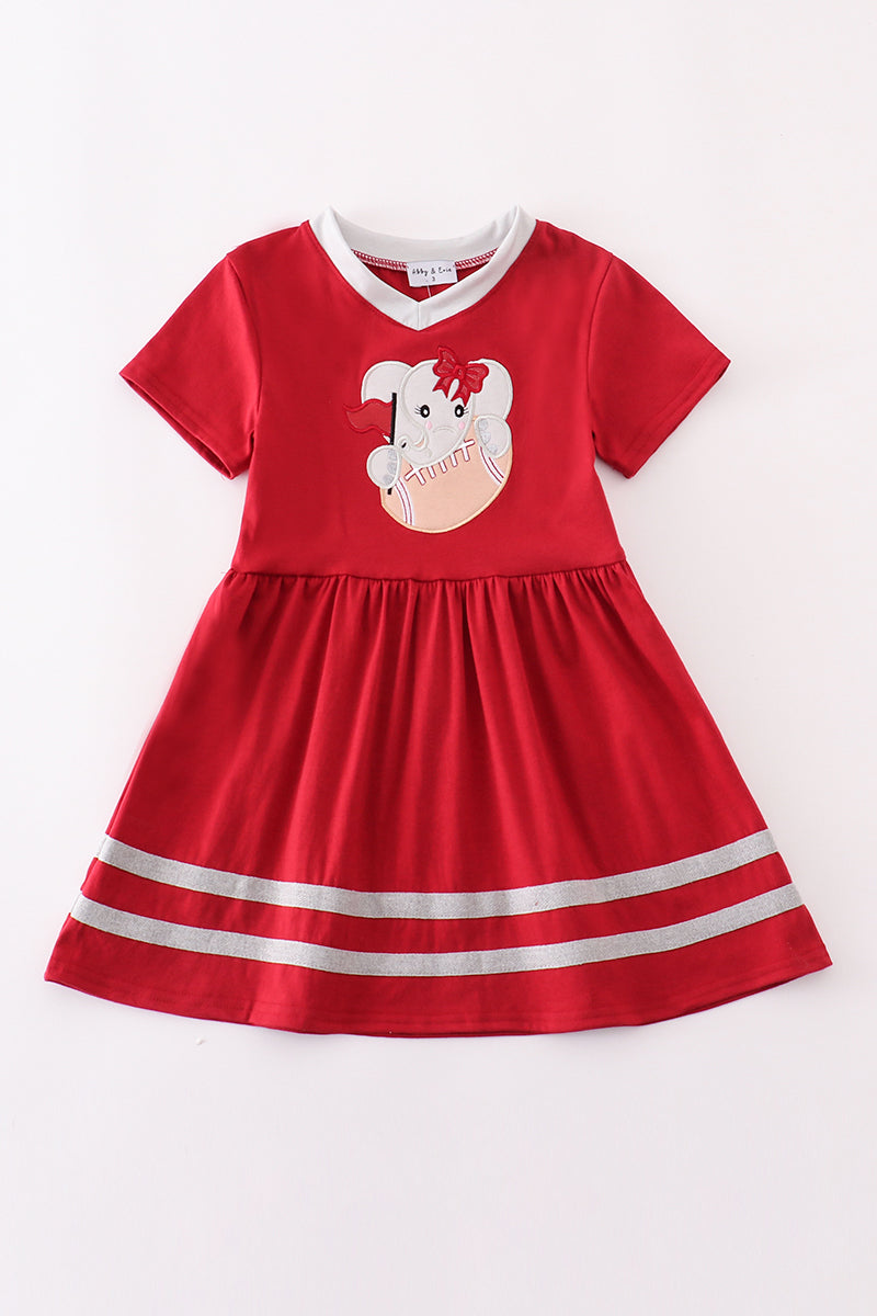 Girls Alabama Elephant Football Appliqué Dress