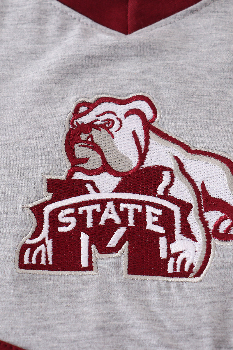 Girls Mississippi State Embroidered Skorts Cheer Set