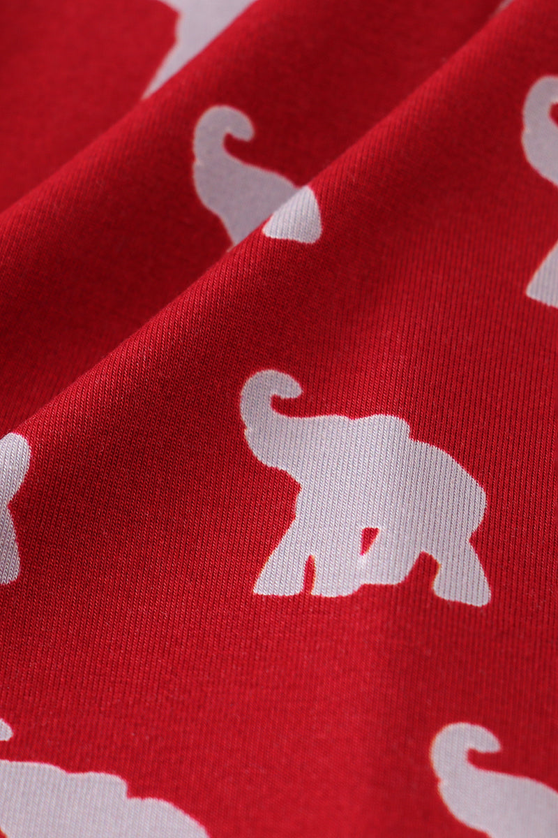 Boys Alabama Elephant Print Bamboo Pajamas Set