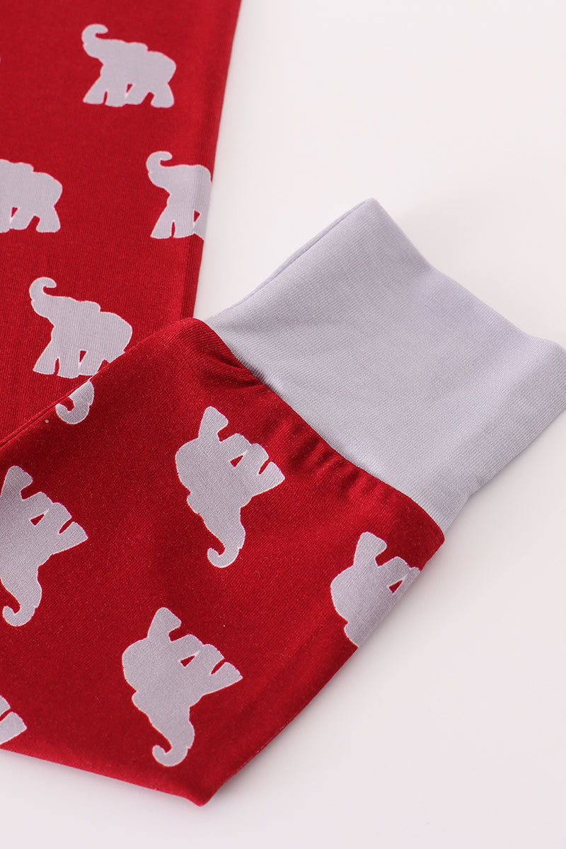 Boys Alabama Elephant Print Bamboo Pajamas Set