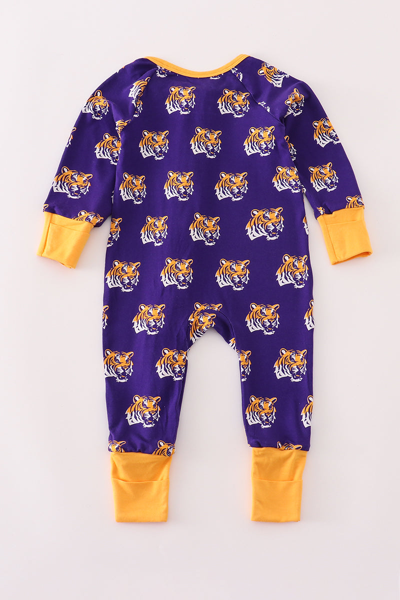 Girls LSU Tigers Bamboo Ruffle Pajamas