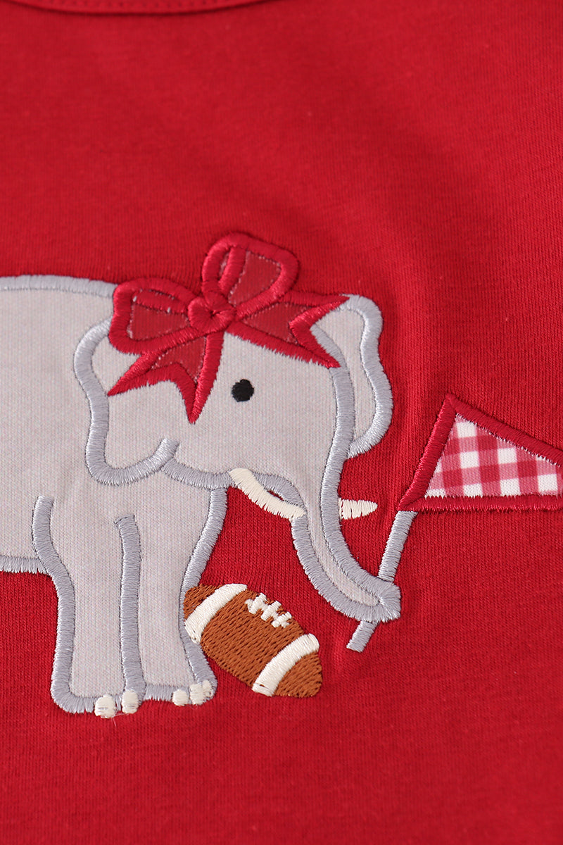 Girls Alabama Elephant Appliqué Ruffle Bloomer Set