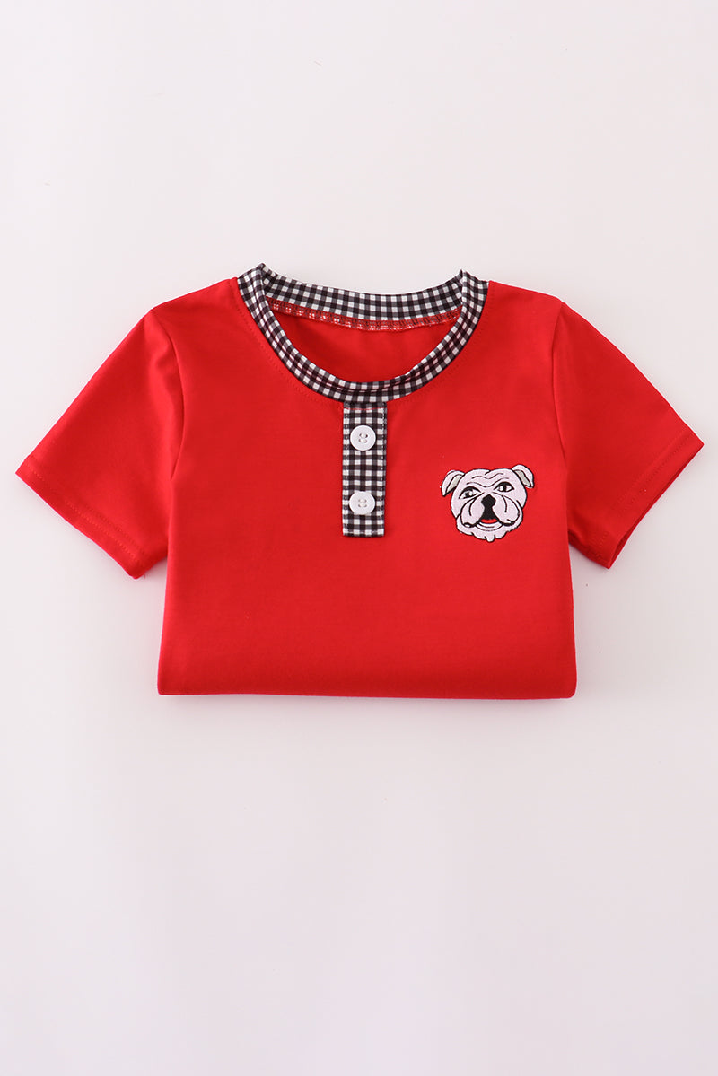 Boys Georgia Bulldogs Embroidered Top