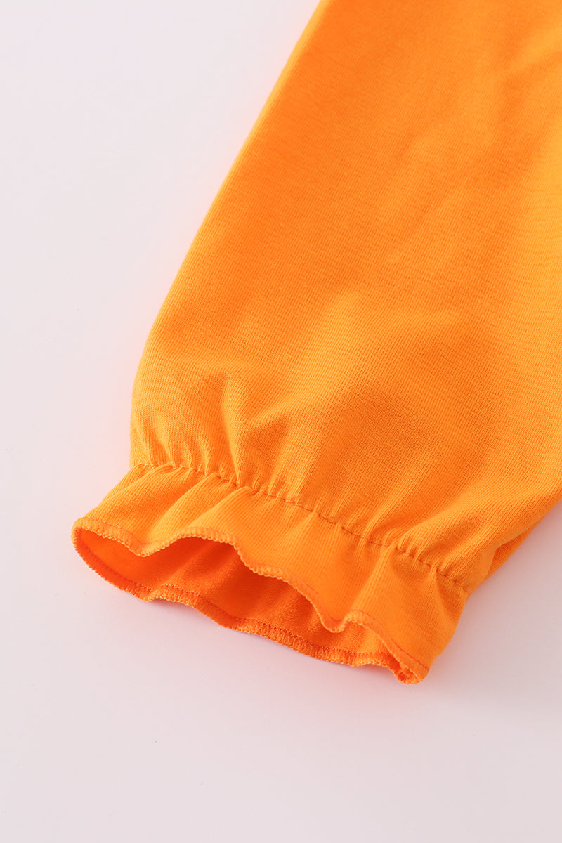 Girls Orange Tennessee Vols Embroidered Ruffle Dress