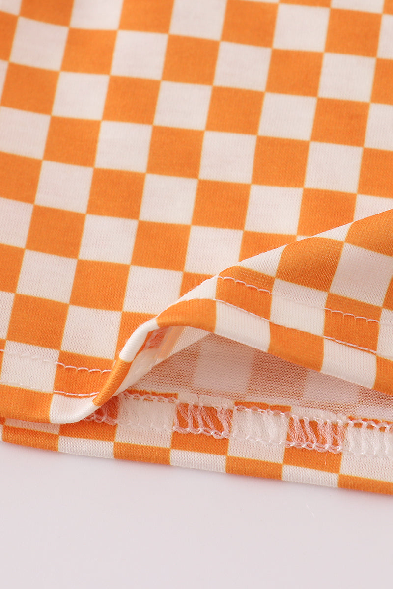 Boys Checkered Tennessee Vols Embroidered Pocket Tee