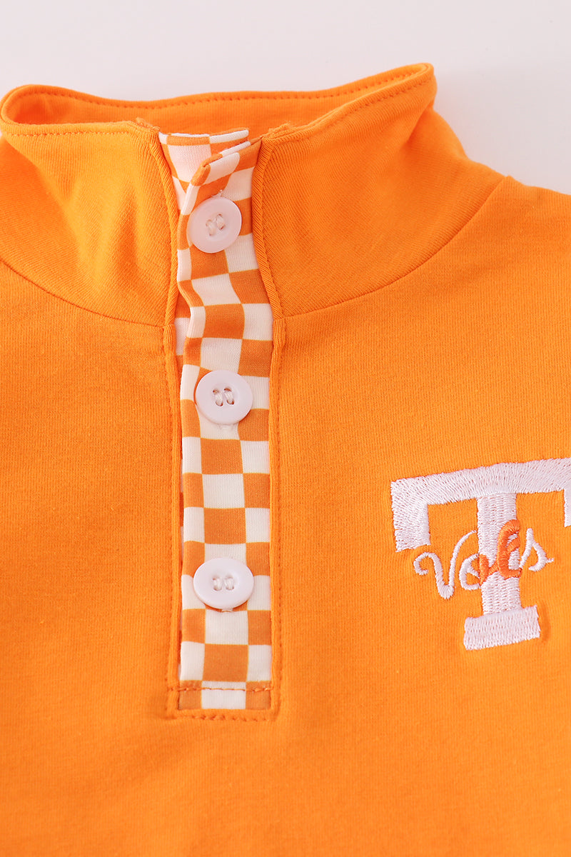 Boys Checkered Tennessee Vols Embroidered Set