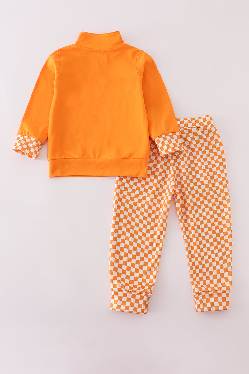 Boys Checkered Tennessee Vols Embroidered Set