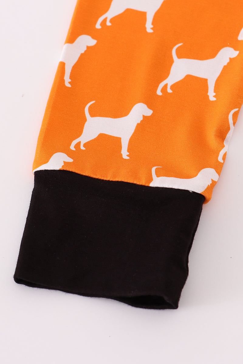 Boys Orange Tennessee Bamboo Pajamas Set
