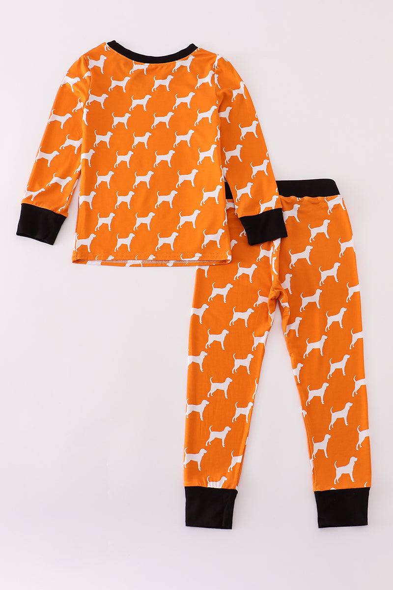 Boys Orange Tennessee Bamboo Pajamas Set