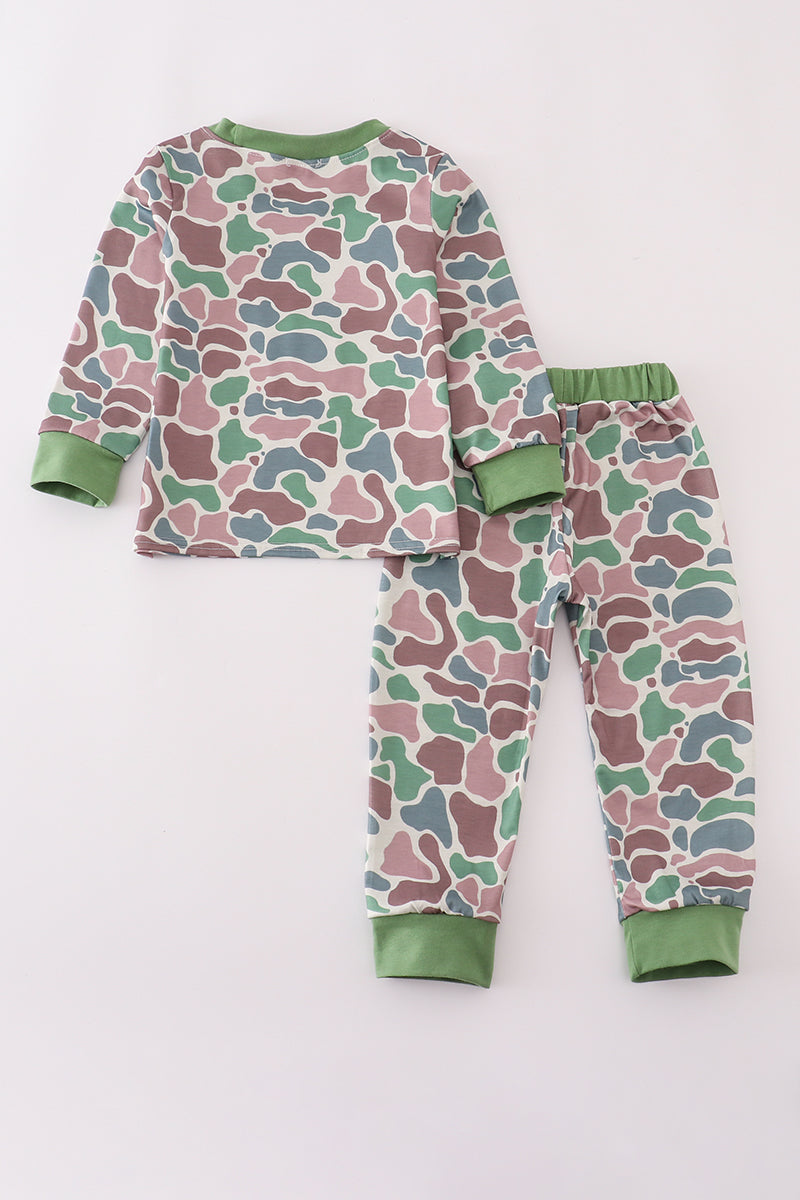 Boys Camouflage Print Pants Set