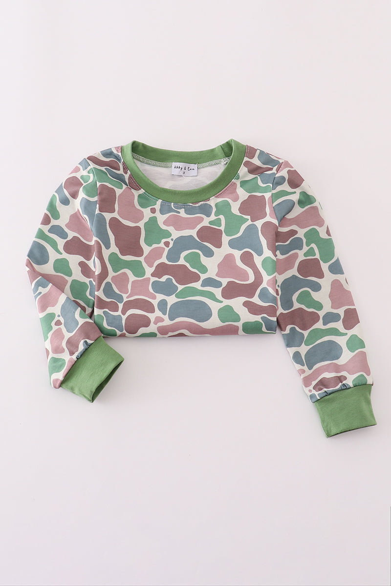 Boys Camouflage Print Pants Set