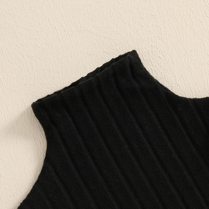 Girls Ribbed Turtleneck Sweater