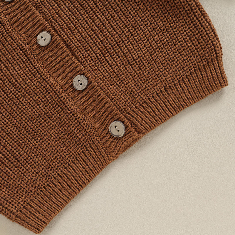 Buttoned Knit Sweater Cardigan, Unisex