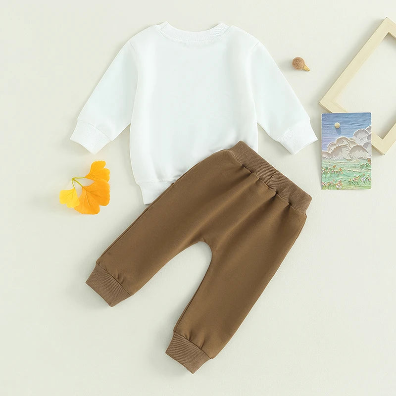 Boys Mama's Boy Embroidered Top Pant Set