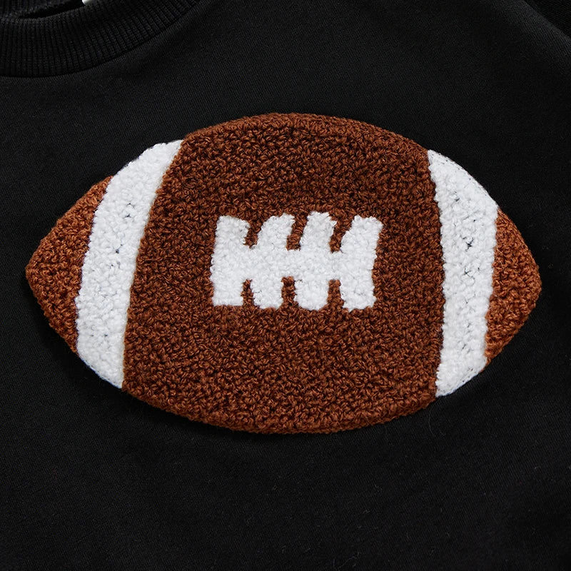 Long Sleeve Football Sweatshirt/Checkered Pants
