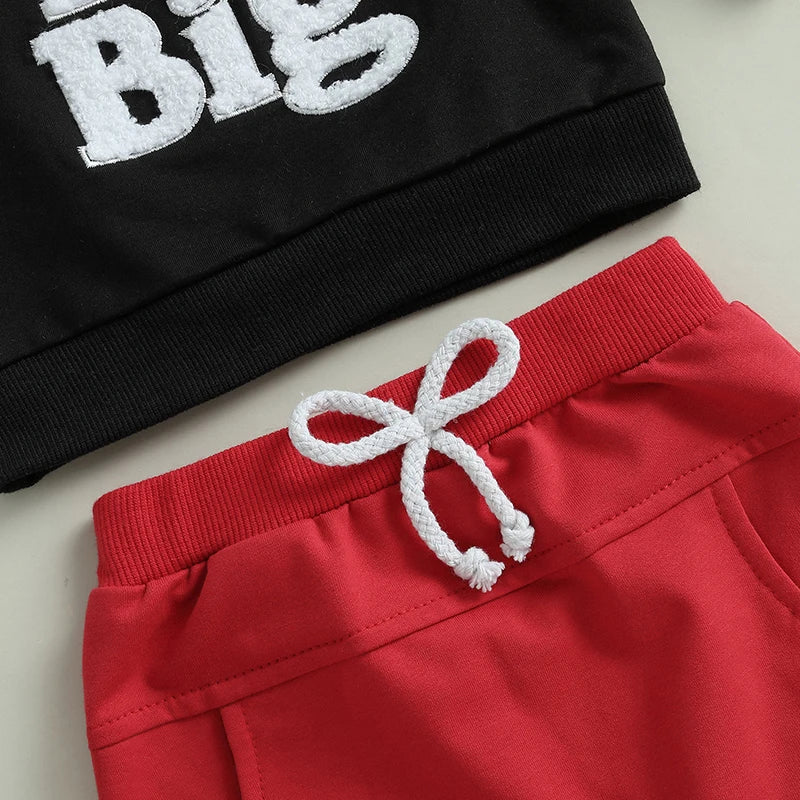 Embroidered Love You Big Sweatshirt Pant Set, Unisex