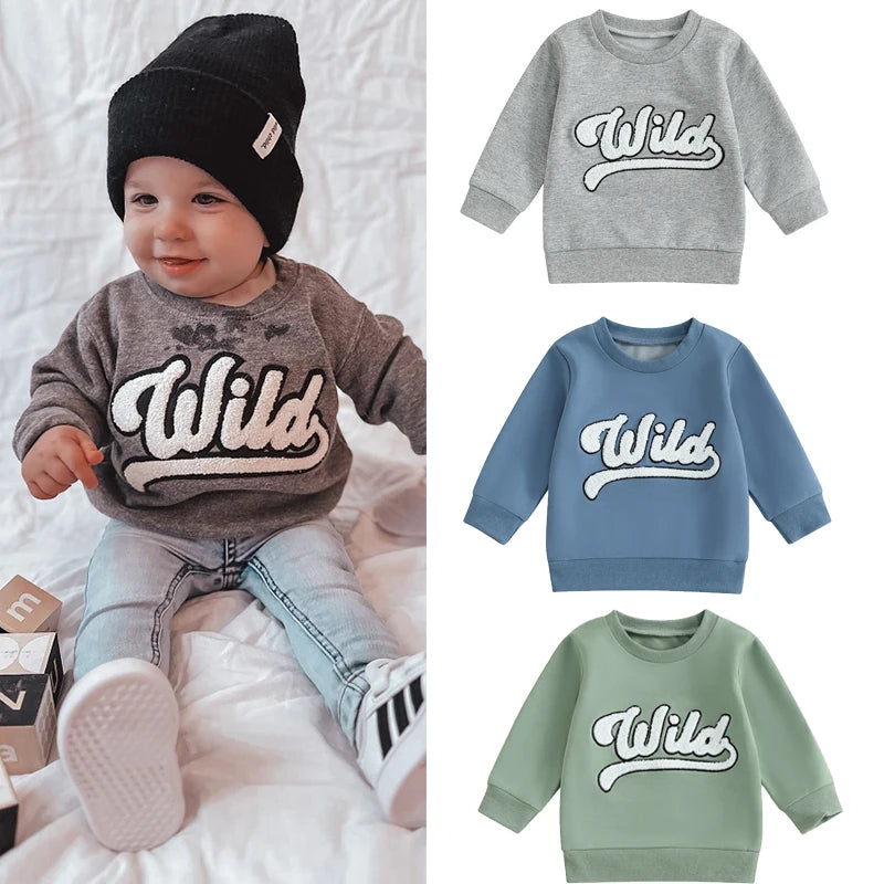 Boys Wild Embroidered Sweatshirt