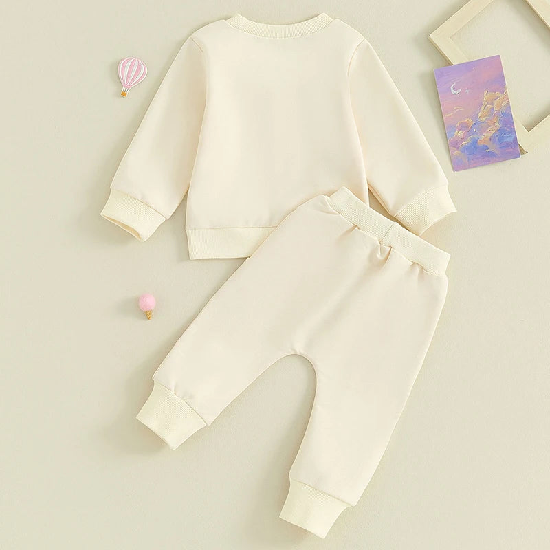 Girls Rainbow Sweatshirt Pant Set