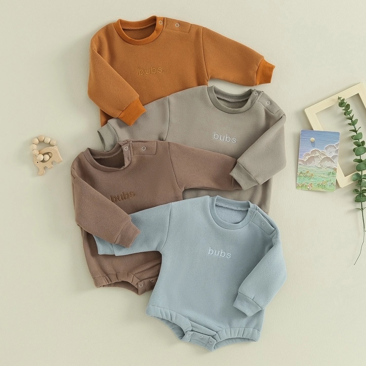 Boys Warm Bubs Embroidered Bubble
