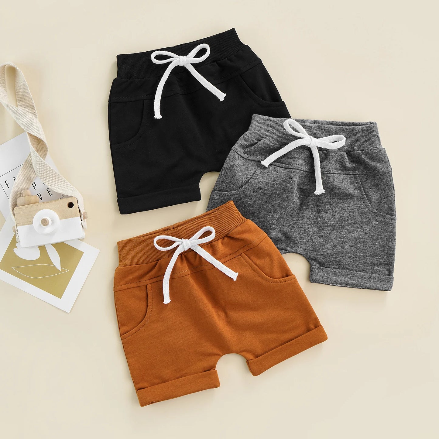 Boys Drawstring Pocket Shorts