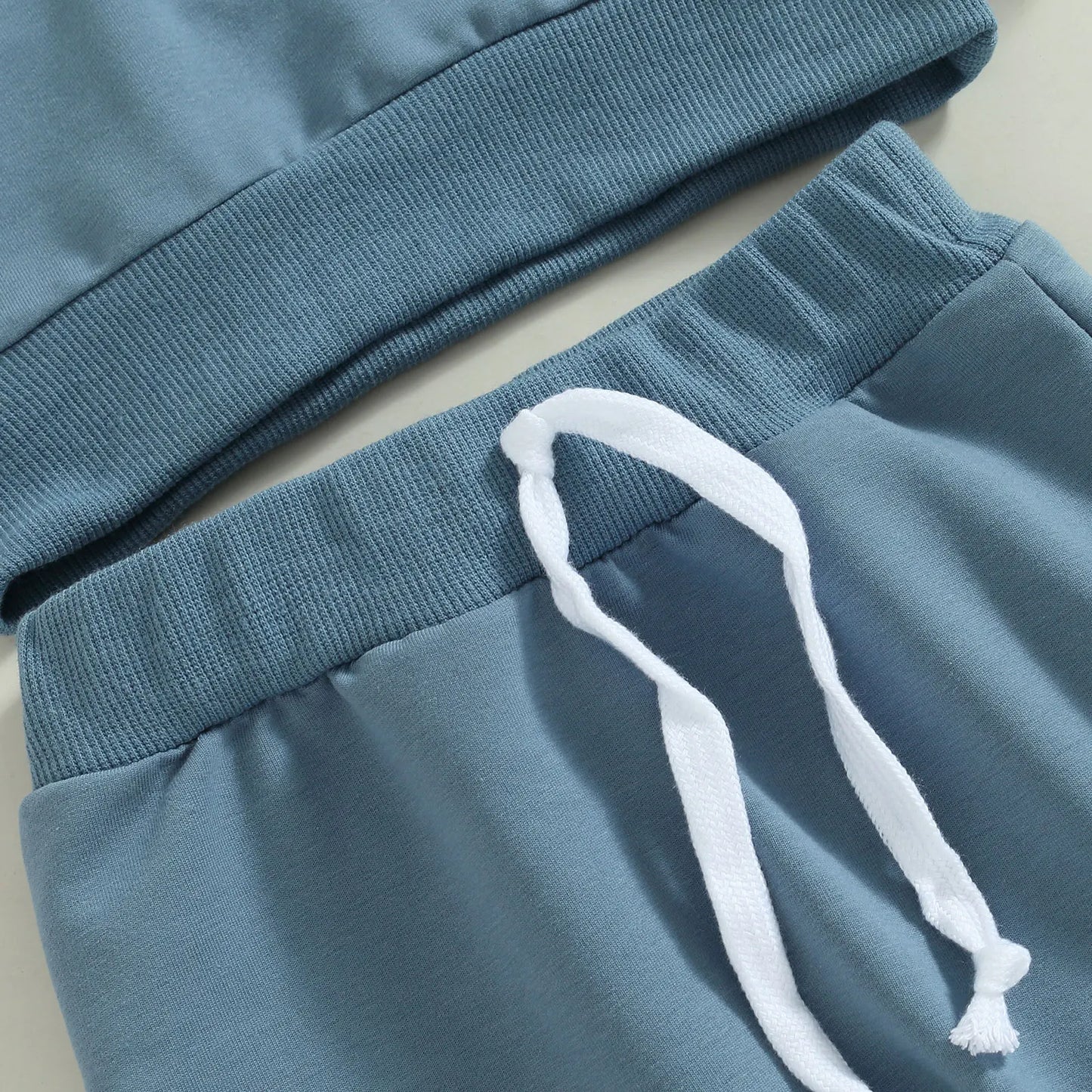 Boys Contrast Color Tracksuit Hoodie Pant Set