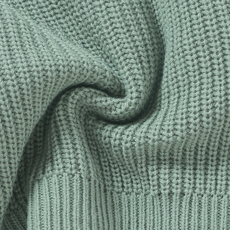 Girls Contrast Color Knit Sweater