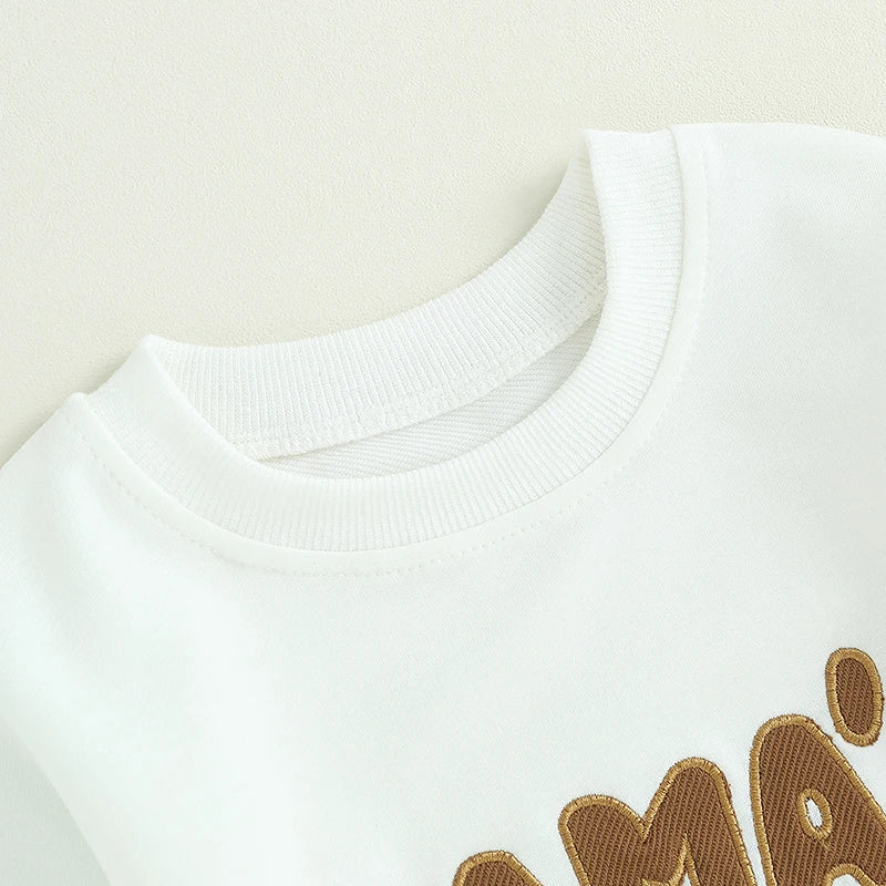 Boys Mama's Boy Embroidered Top Pant Set