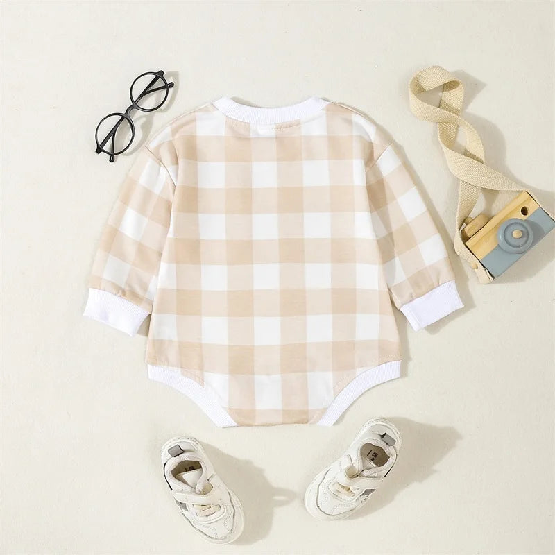 Long Sleeve Plaid Pocket Bubble, Unisex