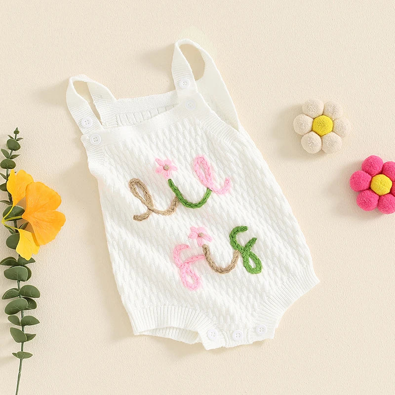Girls Knit Embroidered Lil Sis Onesie