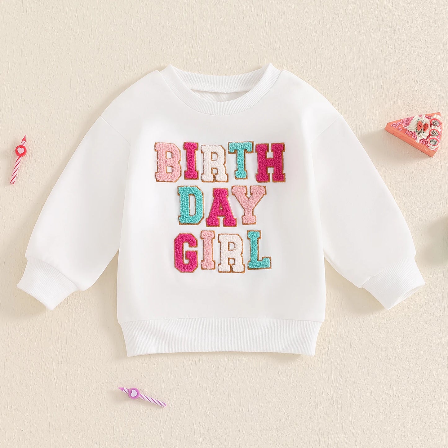 Birthday Girl Embroidered Sweatshirt