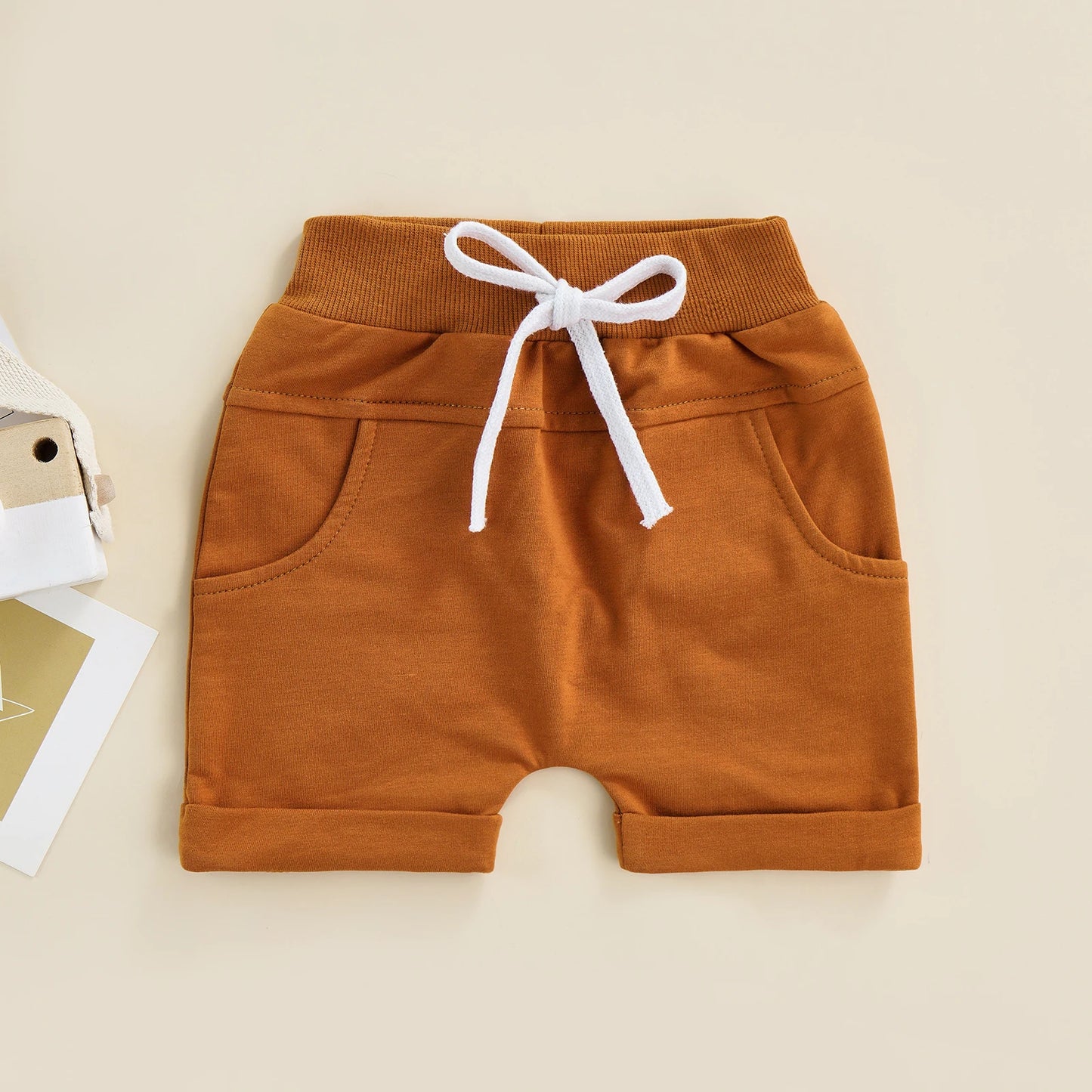 Boys Drawstring Pocket Shorts