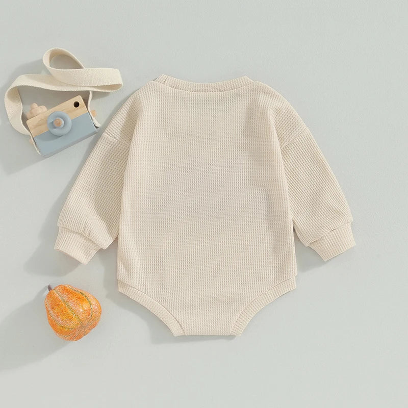 Hey Cutie Embroidered Waffle Knit Bubble, Unisex