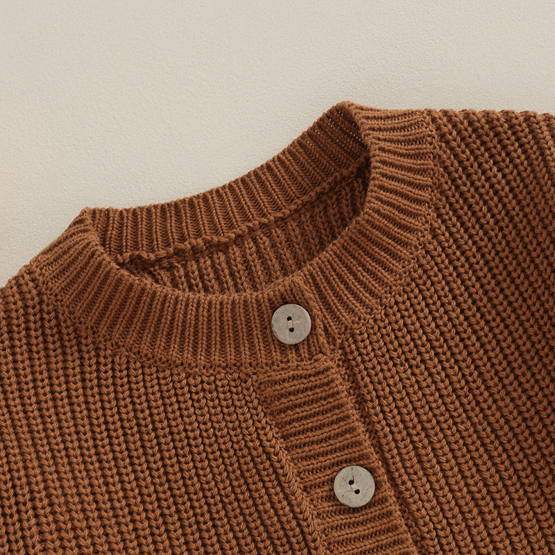 Buttoned Knit Sweater Cardigan, Unisex