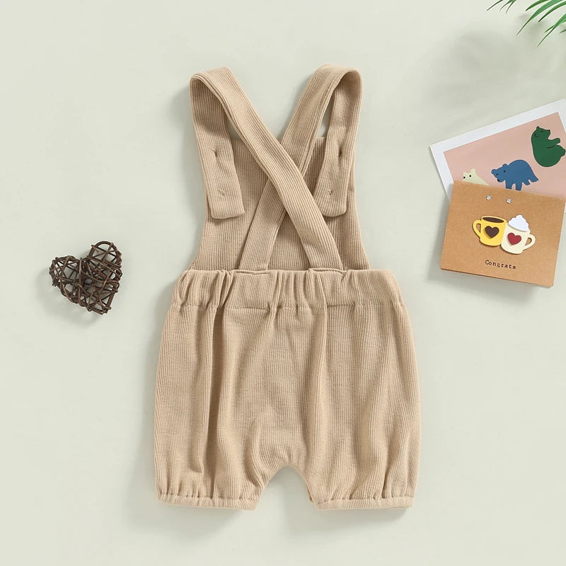 Ribbed Button Shortall, Unisex