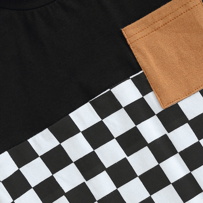 Boys Checkered Pocket Bubble