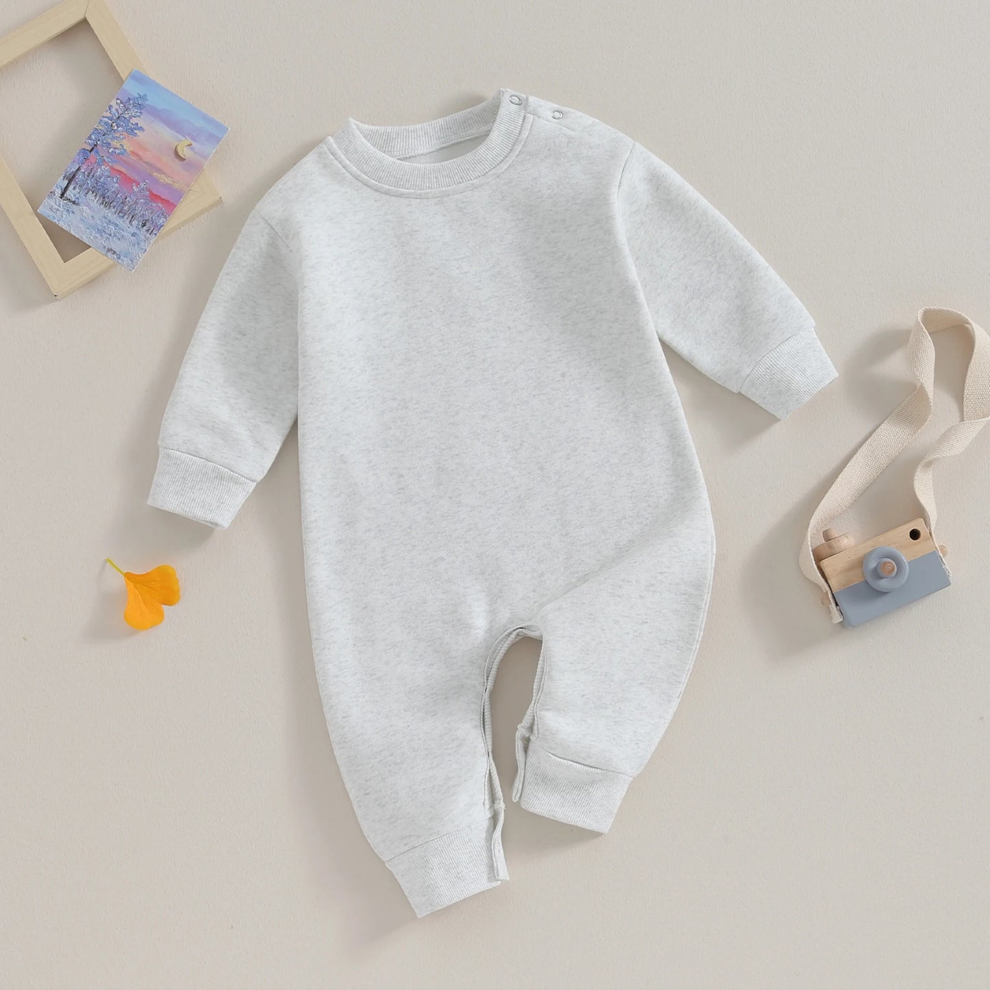 Warm Fleece Romper Pajamas, Unisex
