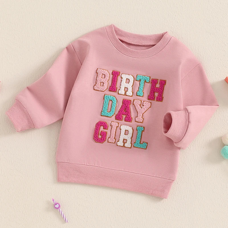 Birthday Girl Embroidered Sweatshirt
