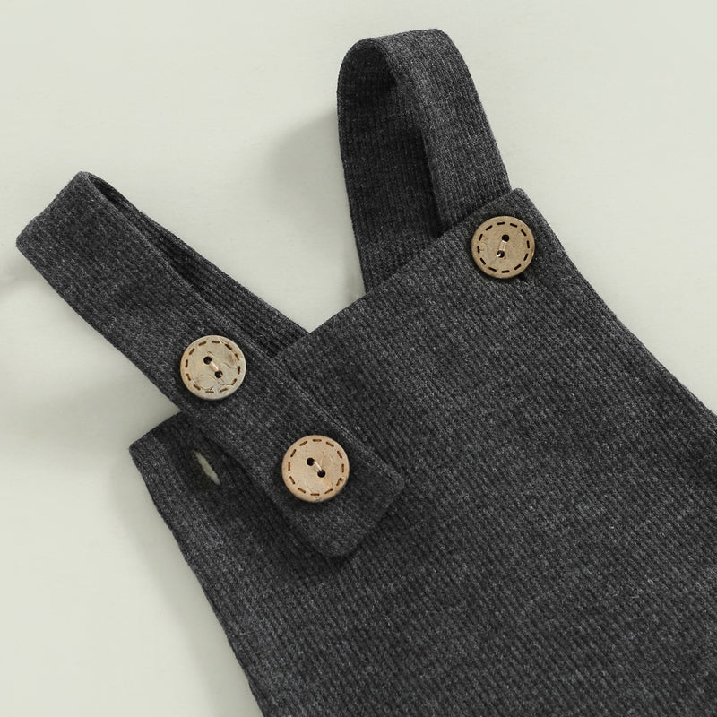 Ribbed Button Shortall, Unisex