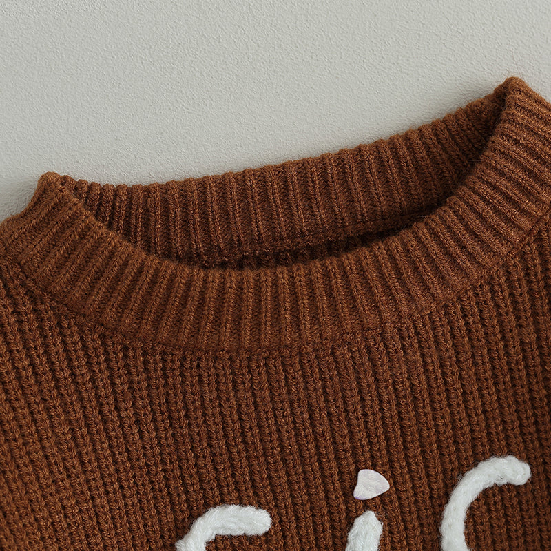Girls Sis Knit Sweater Button Onesie
