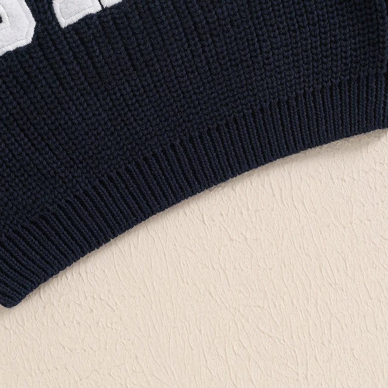 Baby Bro Embroidered Knit Sweater
