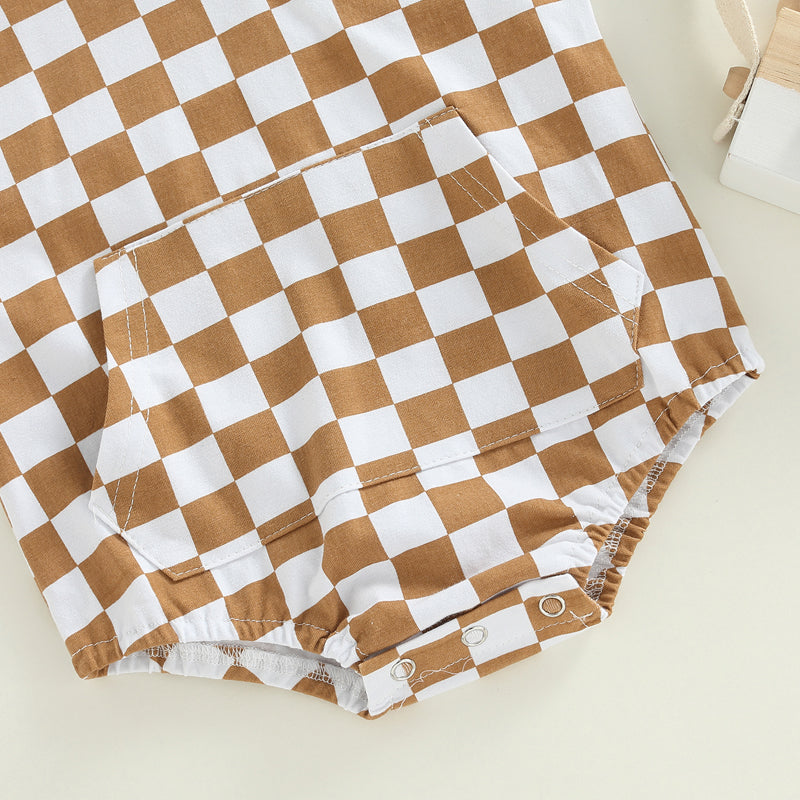 Boys Checkered Hooded Bubble