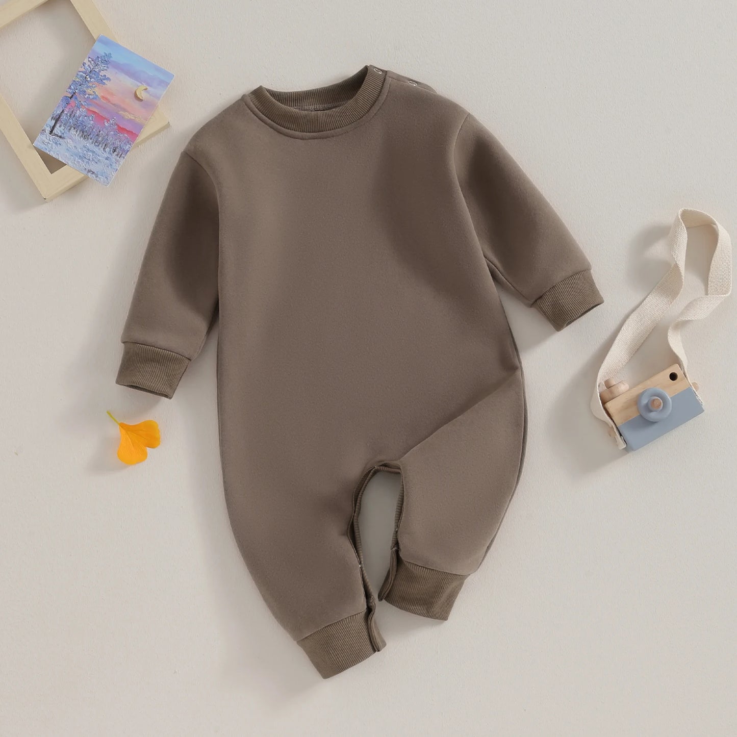 Warm Fleece Romper Pajamas, Unisex