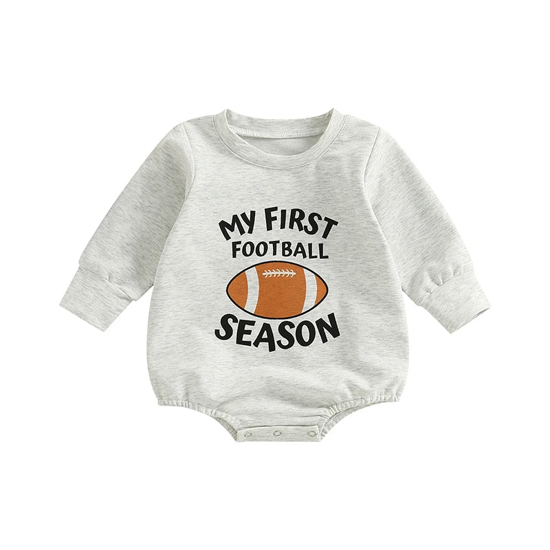 First Football Season Bubble Romper, Unisex