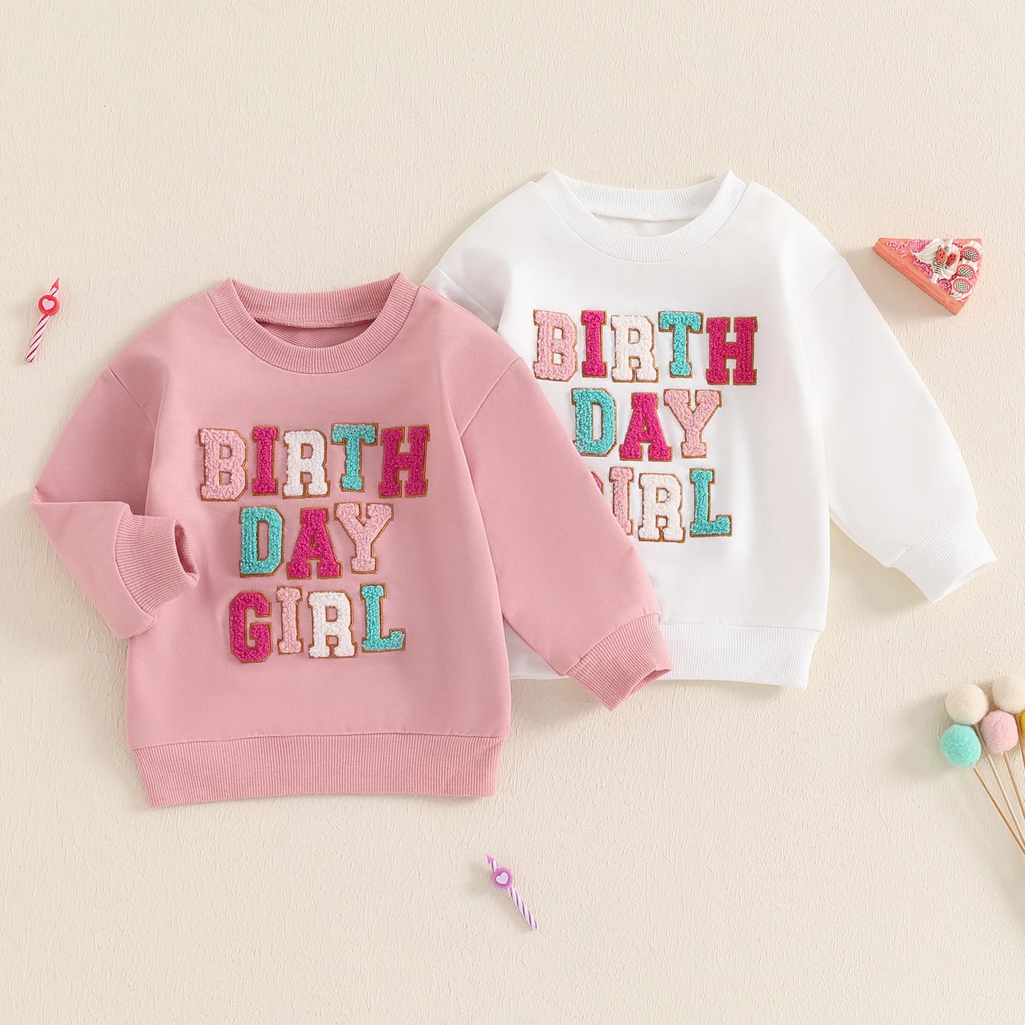Birthday Girl Embroidered Sweatshirt