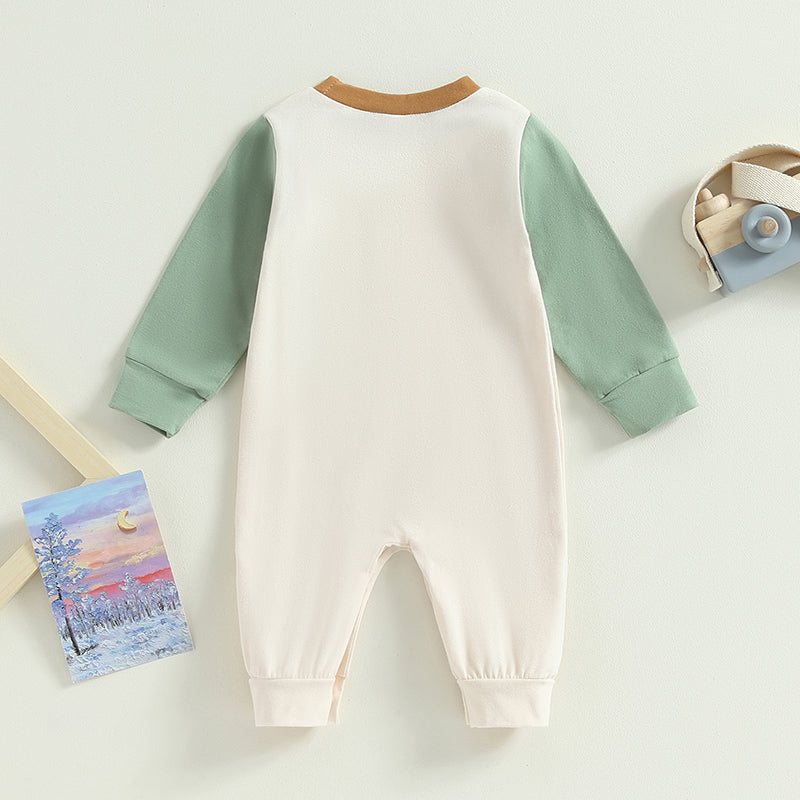 Boys Sleeve Contrast Pocket Romper
