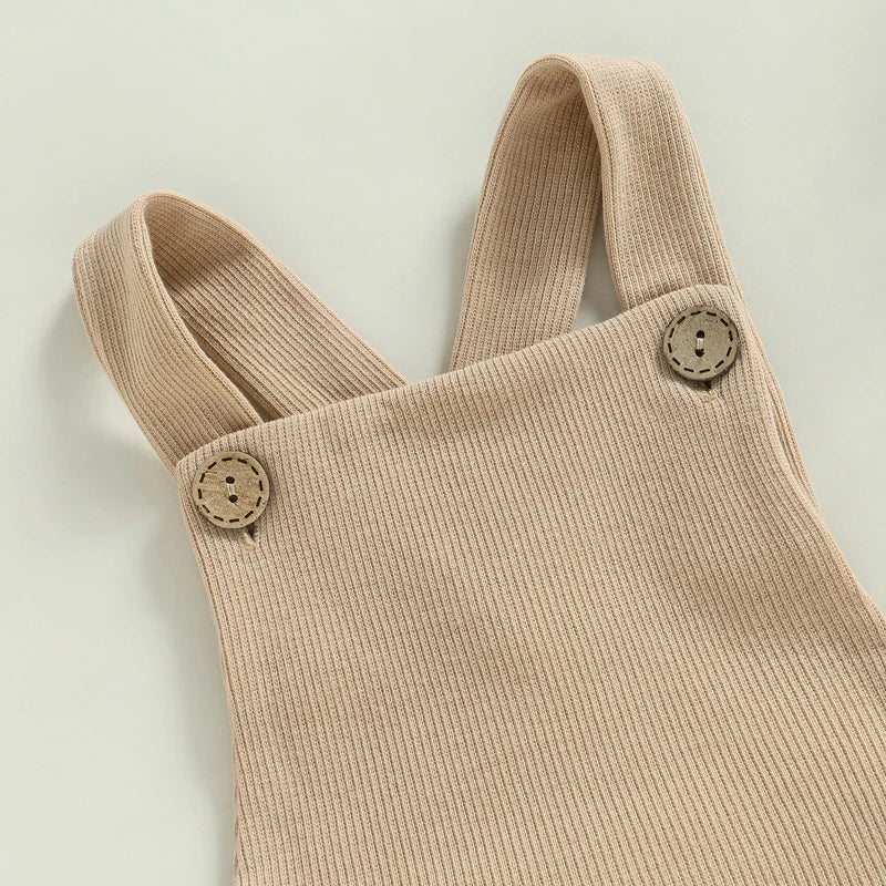 Ribbed Button Shortall, Unisex